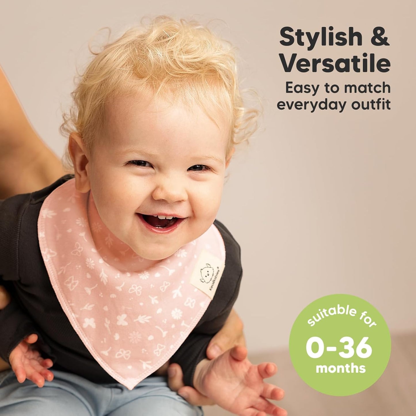 8-Pack Organic Baby Bandana Bibs for Girls - Super Absorbent Triangle Baby Bibs for Drooling and Teething Infant, 100% Cotton Extra Soft for Newborn, Infant 0-36 Months (Butterflies)