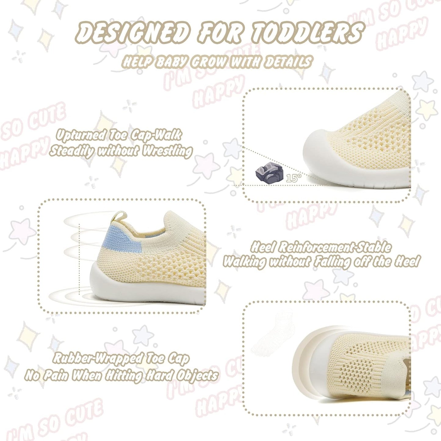 Charrost Toddler Baby Girl Boy First Walking Shoes Checkered Sneakers Sizes 3/4/5/6/7/8T. Soft, Cute,Flexible for First Walkers. Non-Slip, Slip On, Wide Toe Box Indoors Outdoors