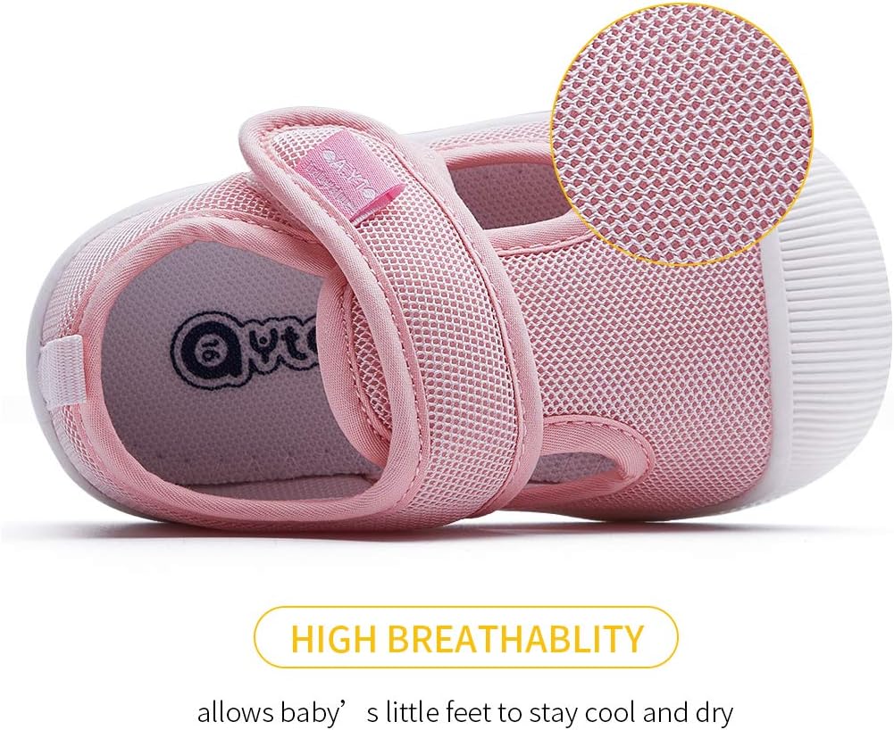 BMCiTYBM Baby Sneakers Girls Boys Lightweight Breathable Mesh First Walkers Shoes 6-24 Months
