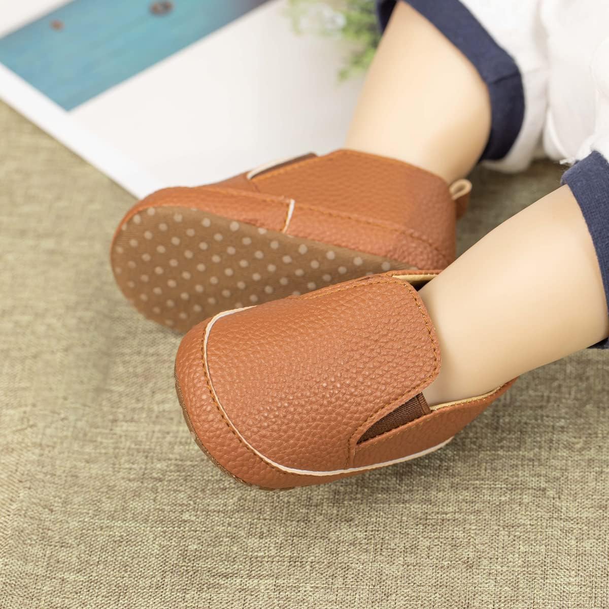 Morbido Infant Baby Boys Girls Canvas Sneaker Toddler Slip On Anti Skid Newborn First Walkers Candy Shoes for 0-18 Months