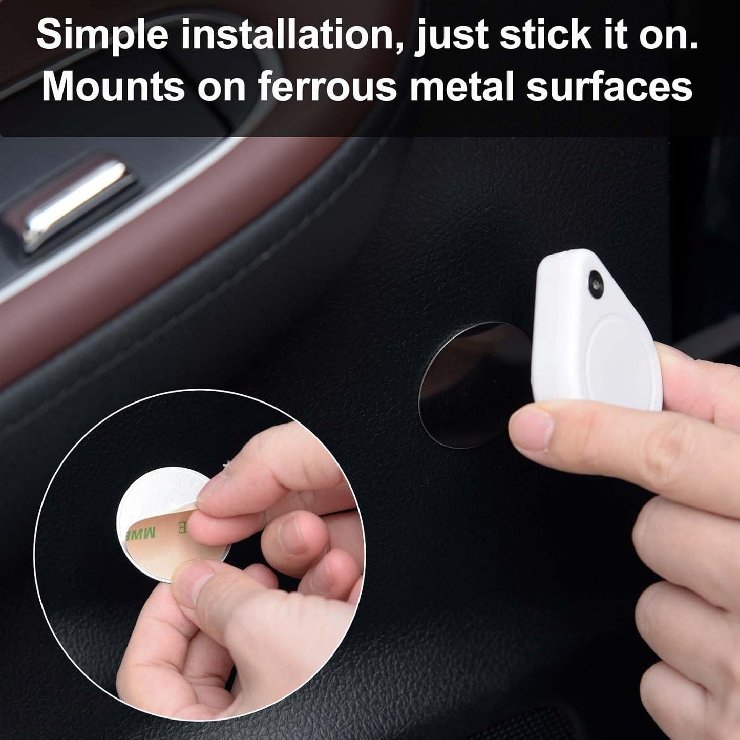 Ultra Magnetic AirTag Case-Waterproof AirTag Magnet Holder | The Secure Magnetic Lock AirTag Case, Discreet, Security Tool, AirTag Magnetic Case for Car, Truck, Skis and More(2pack,Black)