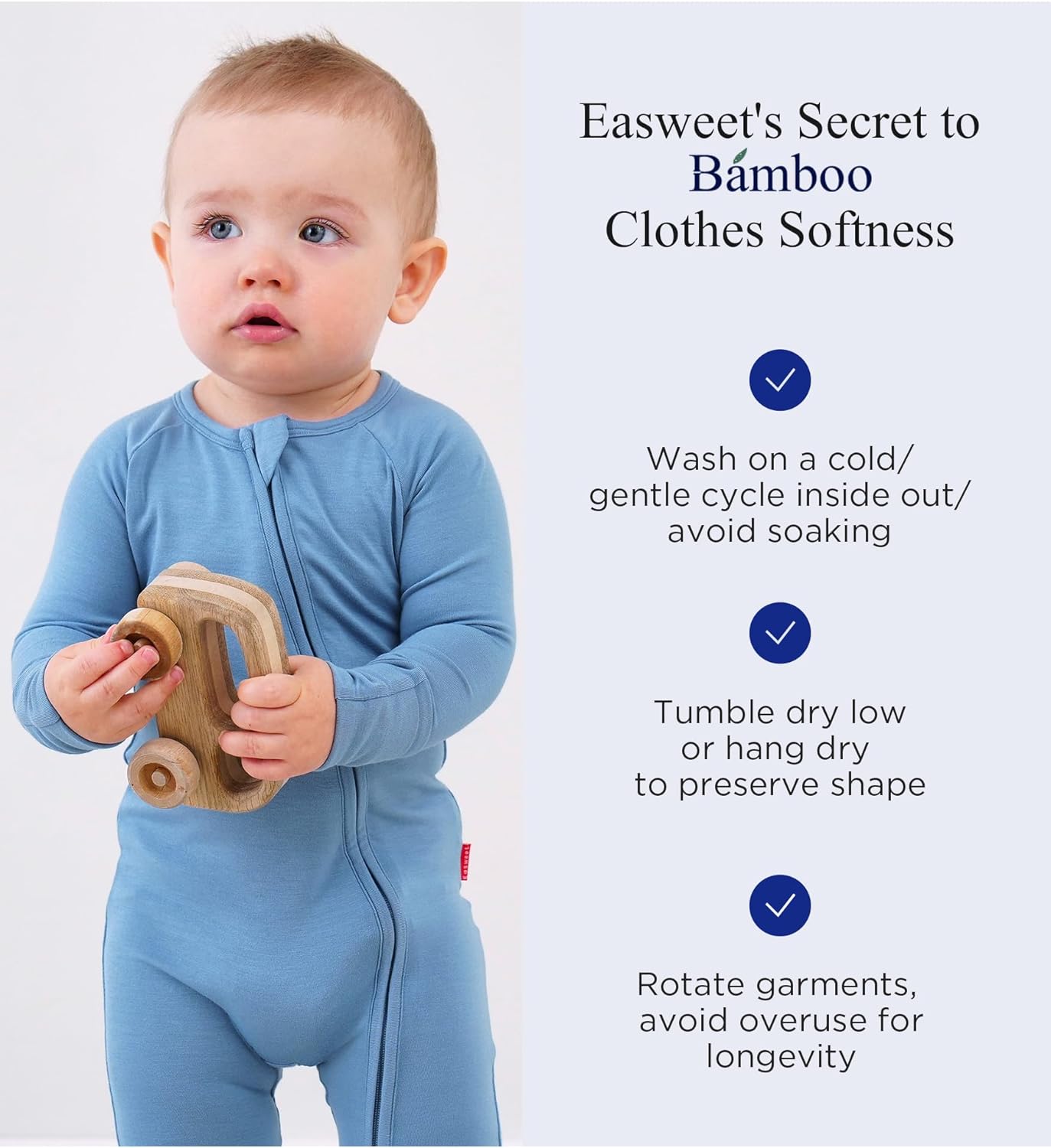 Baby One-Piece Romper Footless Bamboo Viscose Pajamas Sleepers for Baby Boys and Girls