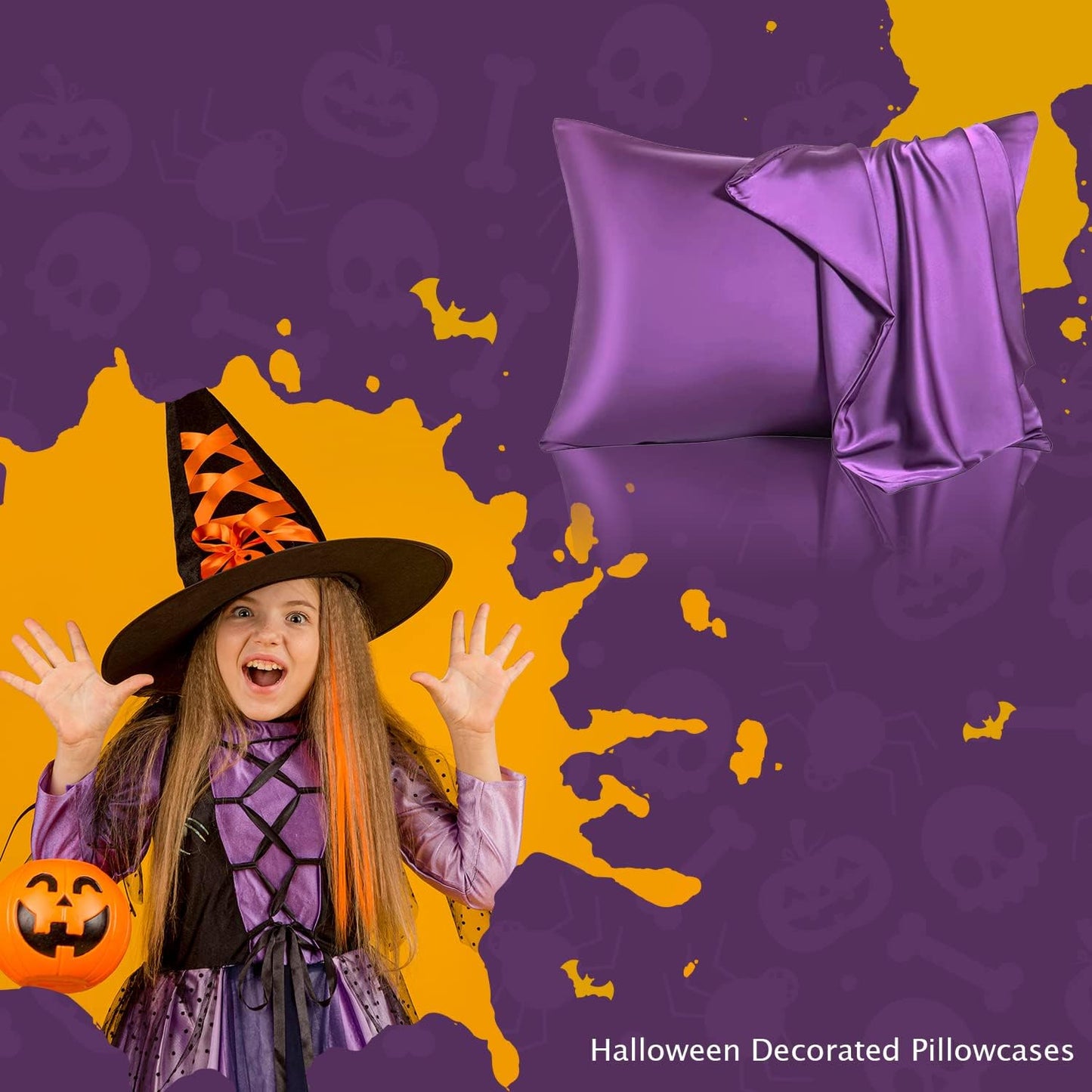 Mulberry Silk Pillowcase for Hair and Skin,King Size Cooling Silk Pillow Case with Hidden Zipper,Allergen Proof Dual Sides Soft Breathable Smooth Silk Pillow Cover for Women(King,Purple)