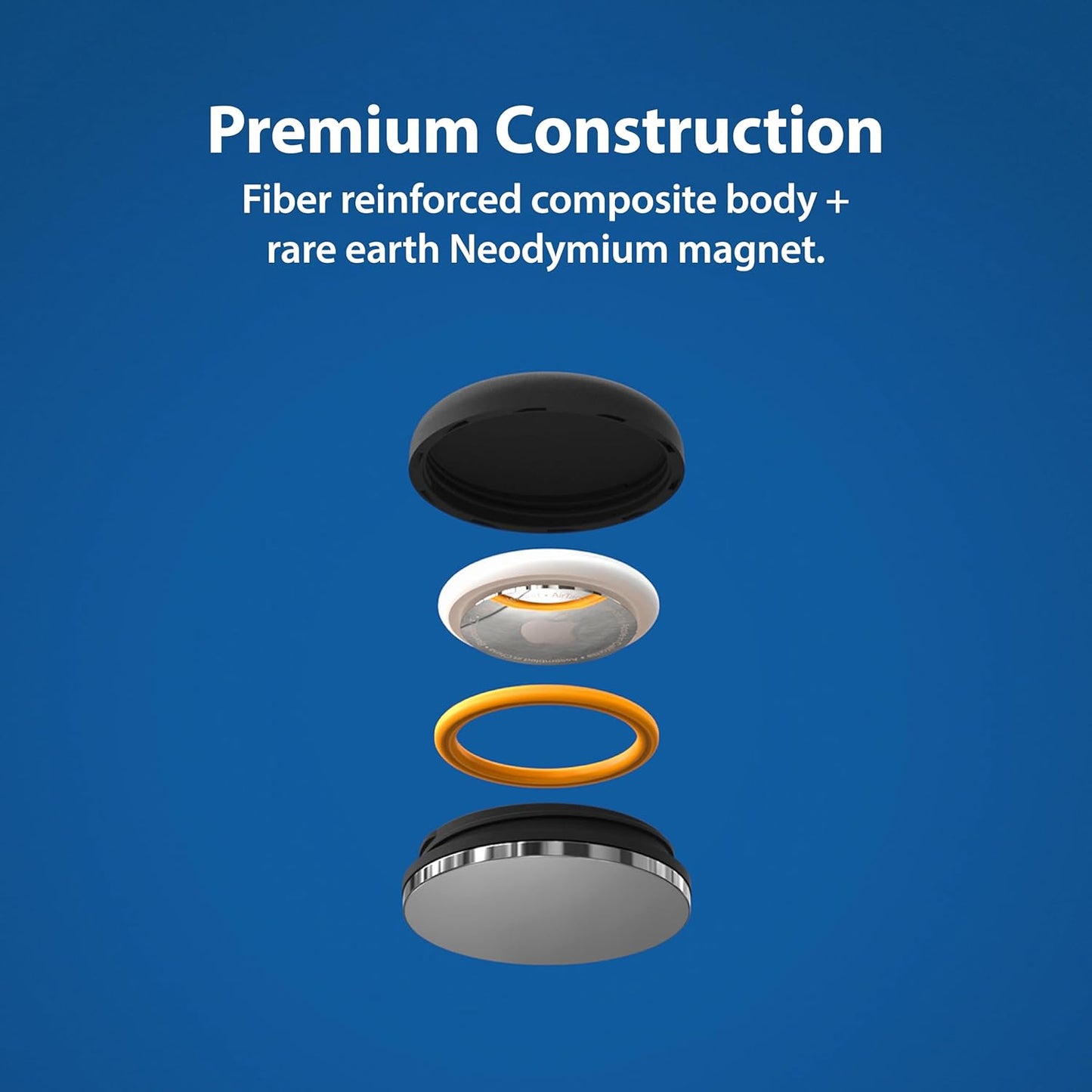 Elevation Lab AirTag Magnetic Case Aero (2 Pack) - TagVault™ - The Aerodynamic AirTag Magnetic Case | Ultra-Strong Oversized Neodymium Magnet, Discreet, Easy Screw-On Design