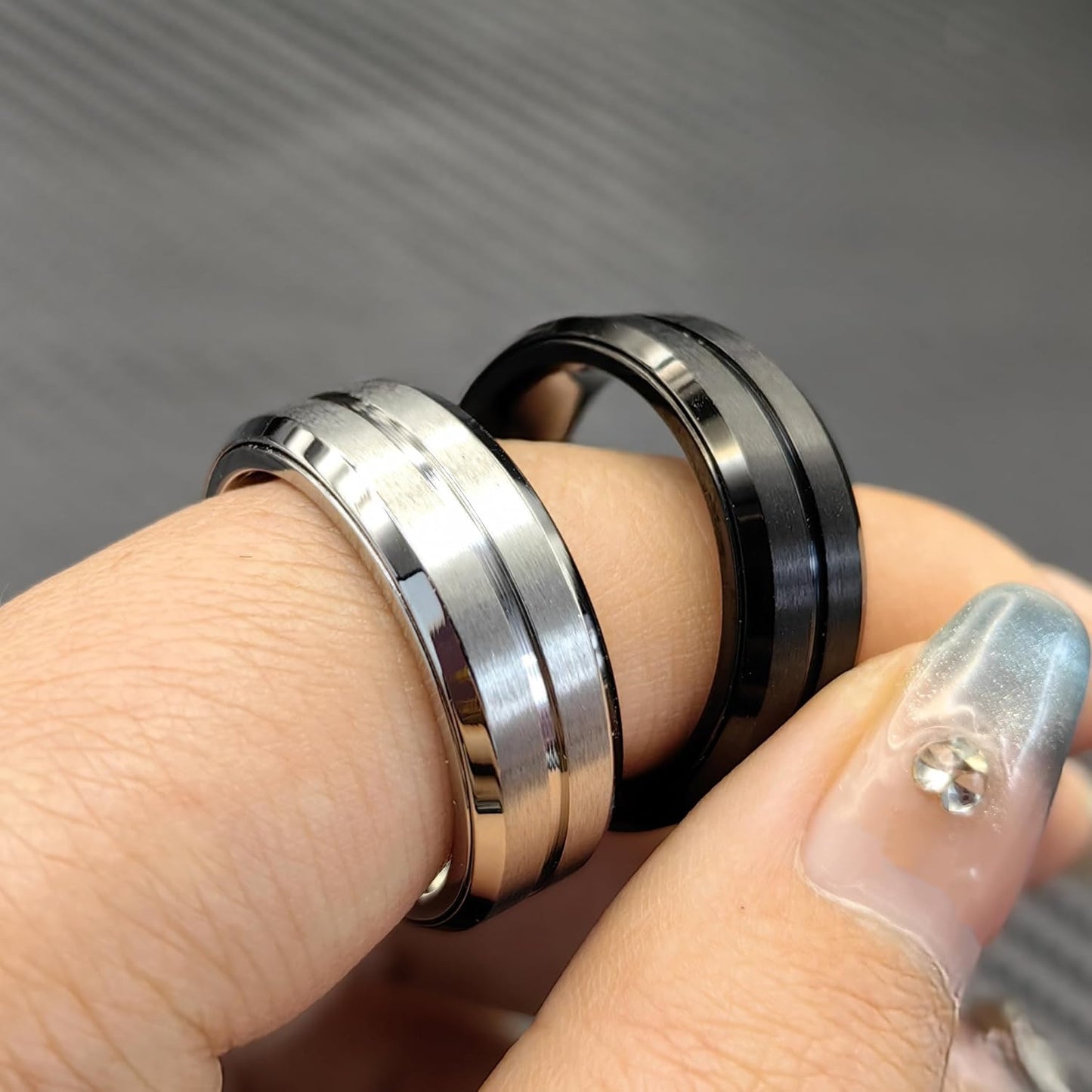 EDC Fidget Slider Fidget Toy Adult Stress Relief Metal Ratchet Ring Jewelry ADHD Recreational Fidget Toy Tactile Coin (Silvery, 10)