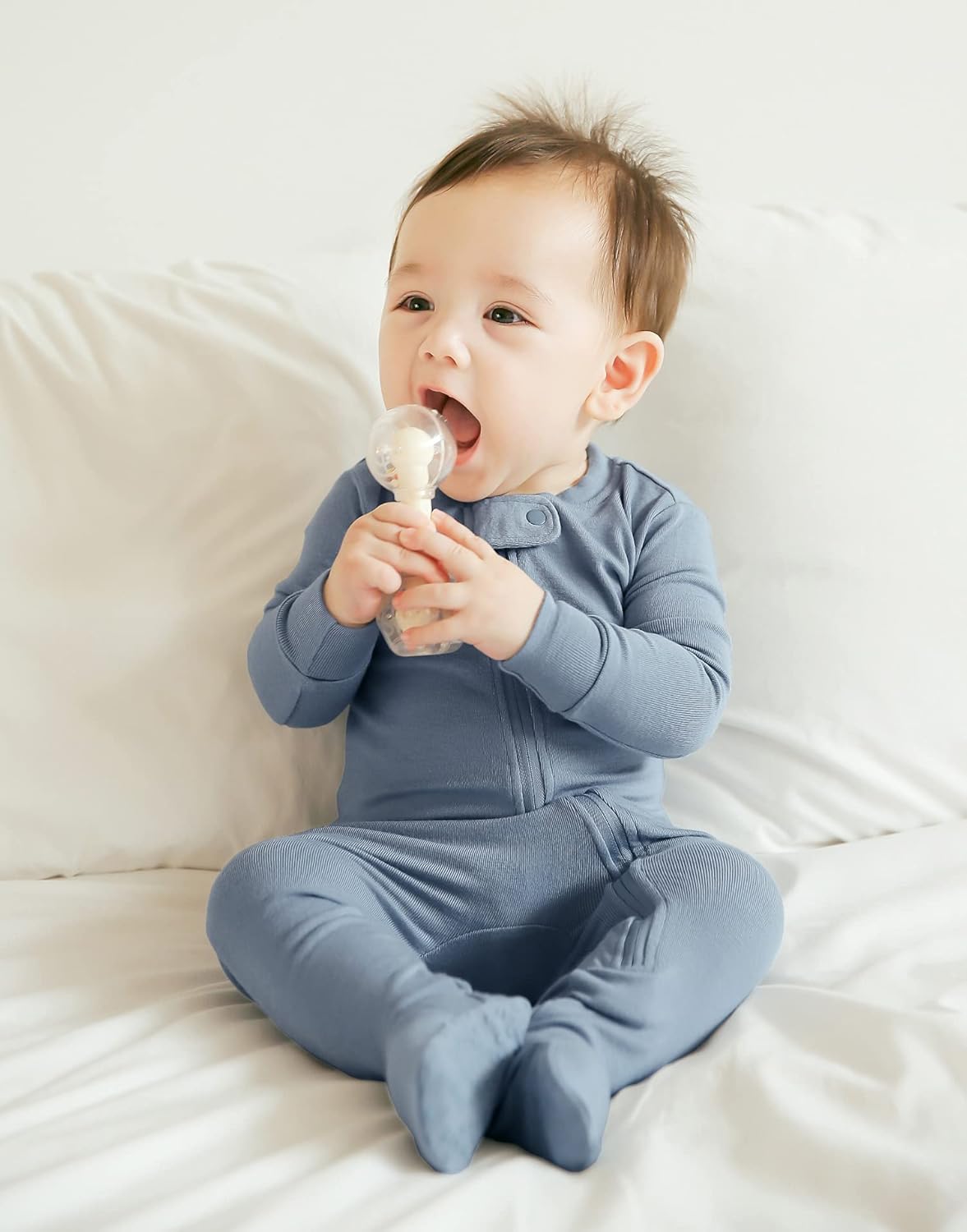 VAENAIT BABY Infant Toddler Boys Girls Footed One-Piece Sleep and Play Premium Modal Pajamas 1-2 Pieces