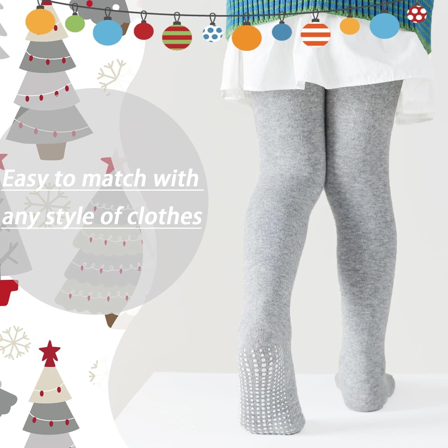 Mini angel Baby Tights Non Slip Baby Girl Tights Seamless Cotton Pantyhose Toddler Stockings Winter Warm Leggings Non-Skid