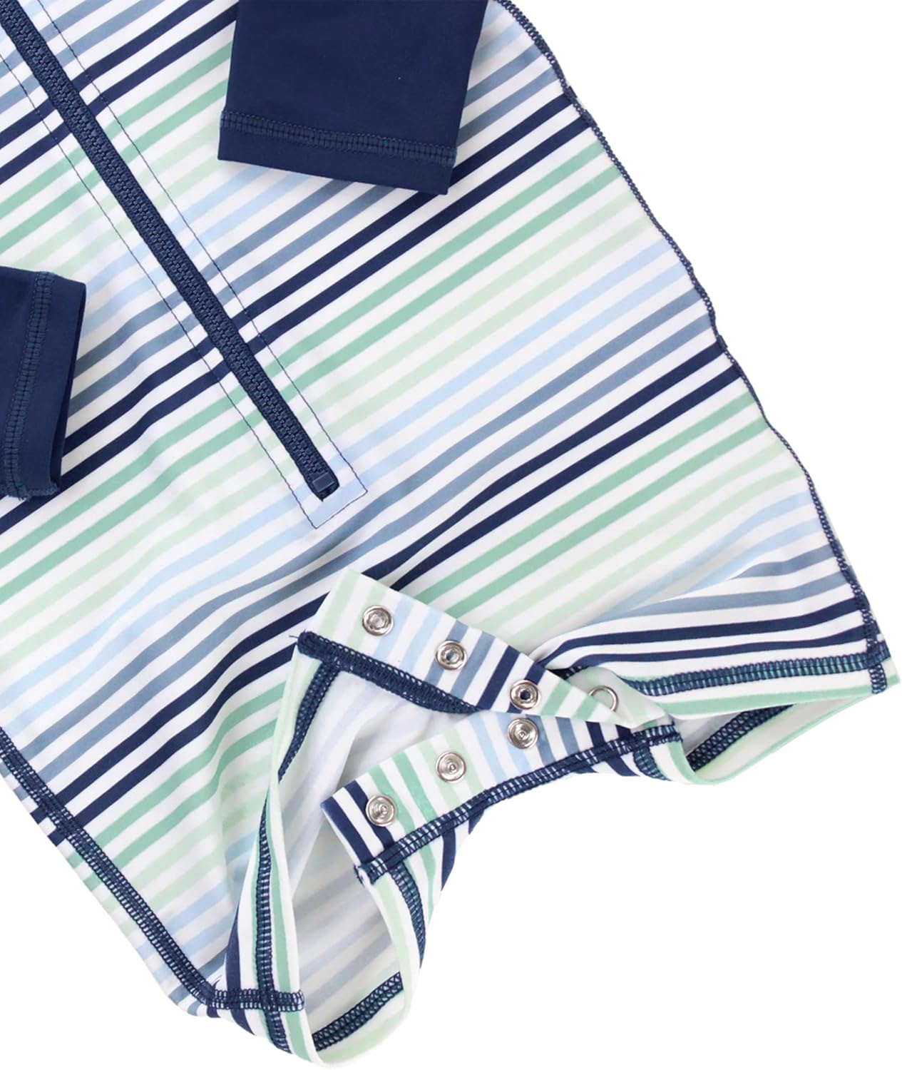 RUGGEDBUTTS Baby/Toddler Boy Swimsuit, One Piece Zipper Rash Guard Sunsuit with UPF 50+ Sun Protection