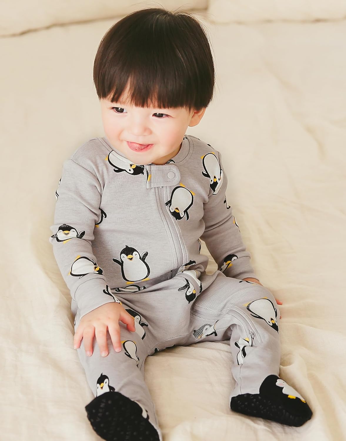 VAENAIT BABY Infant Toddler Boys Girls Footed Pajamas One-PIece Romper Sleep and Play 0M-2T
