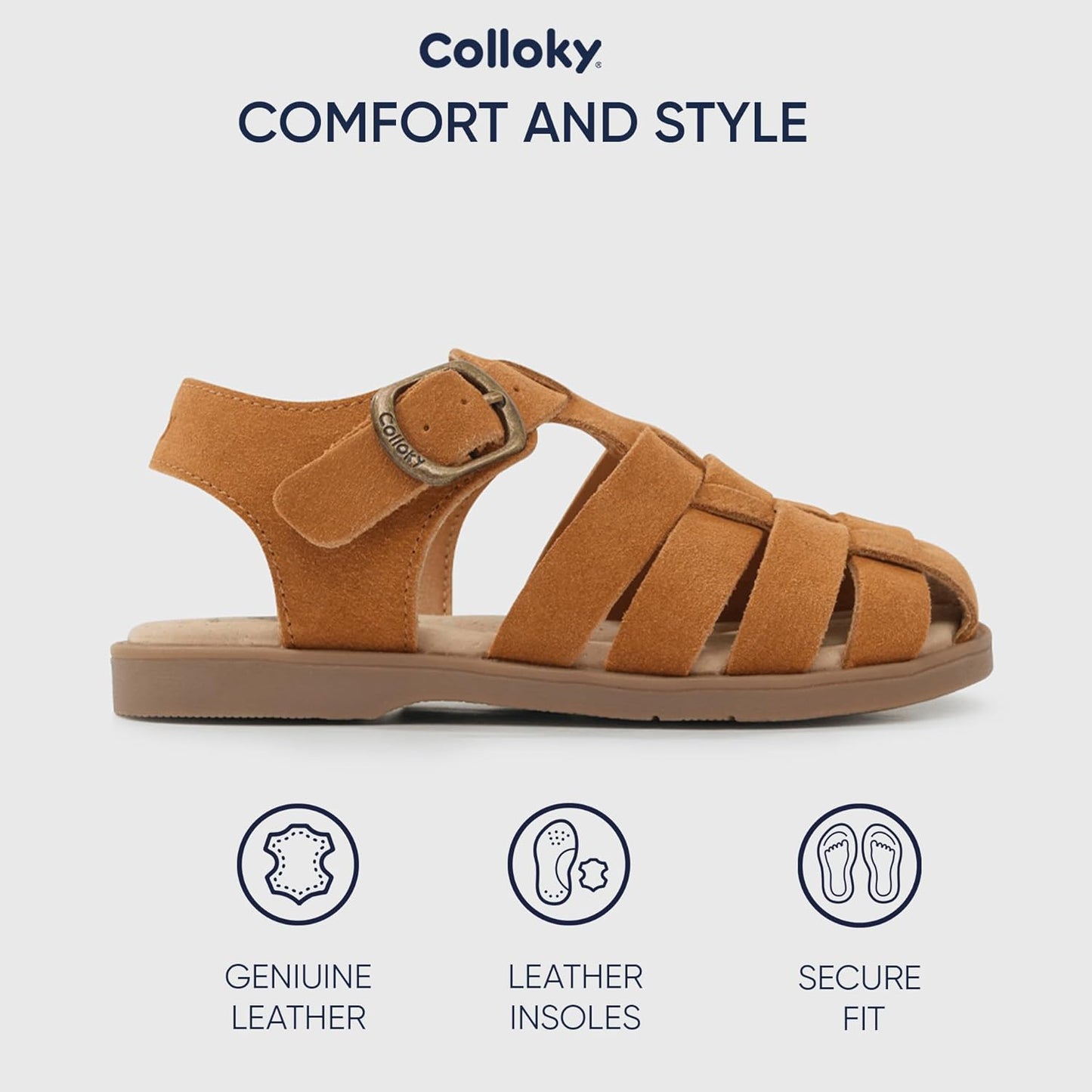 Toddler Girls Fisherman Buckle Sandals - Comfortable Summer Sandals with Closed Toe & Adjustable Strap for Daily Wear & Outdoor Play