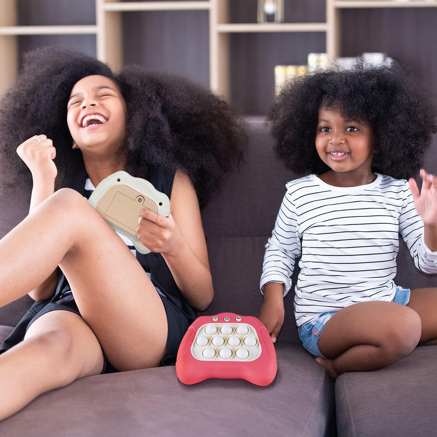 Pop The Target! Handheld Speed Pushing Game Machine: A Fun Multiplayer Game for Family. Fidget Game Toy for 6 7 8 9 10 11 12 Years Old Pink