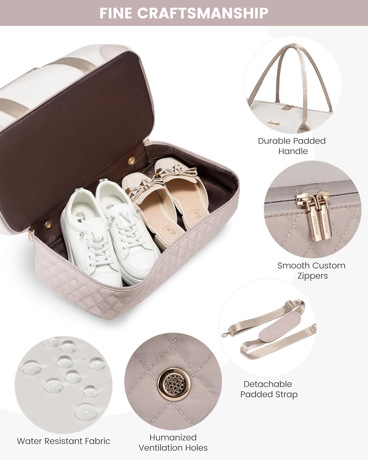 LOVEVOOK Travel Bag,Weekender Bag for Women Travel Duffle Bags with Shoe Compartment,Carry on Overnight with Wet Pocket,Hospital Bags for Labor and Delivery,3 Pcs Set