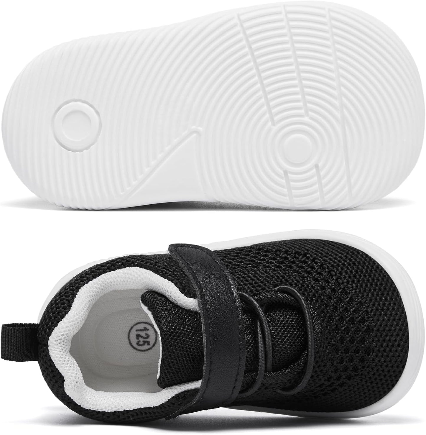 MORENDL Toddler Sneakers Baby Boys & Girls Barefoot Shoes Lightweight Breathable Walking Running Tennis Athletic Sport Shoes