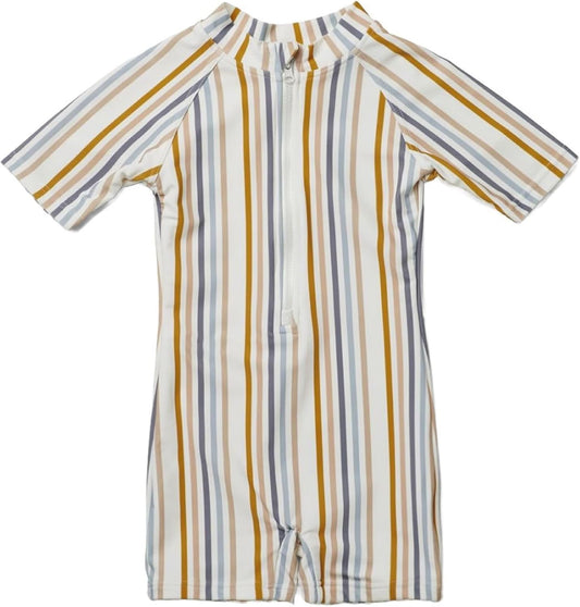 Boys One Piece Swimsuit Whale Dolphin Bathing Suit Zipper Rash Guard Kid Short Sleeve Swimwear Shark Beach Wear UPF50+