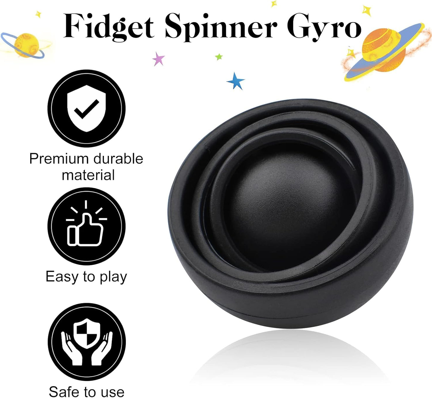 Fidget Toys Adults 2PC, Sensory Toys for Kids with Autism, Cool Gadget Gifts for Boys Girls Teens Kids, Desk Toy ADHD Stress Relief Finger Toy Fidget Spinner