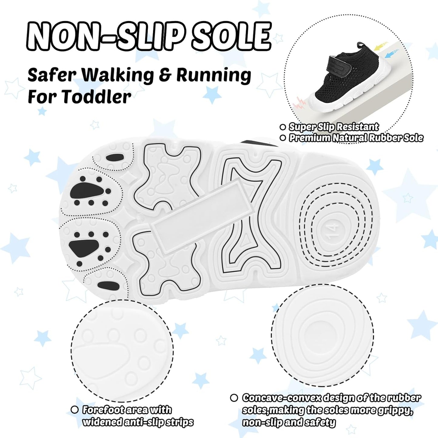 Baby Walking Shoes Toddler Girl Boy Soft Sole Breathable Mesh Slip on Summer Wide Shoes Infant Flexible Lightweight Non-Slip Safer Causal Tennis Shoes Toddler First Walkers Shoes Rubber Soles Outdoor