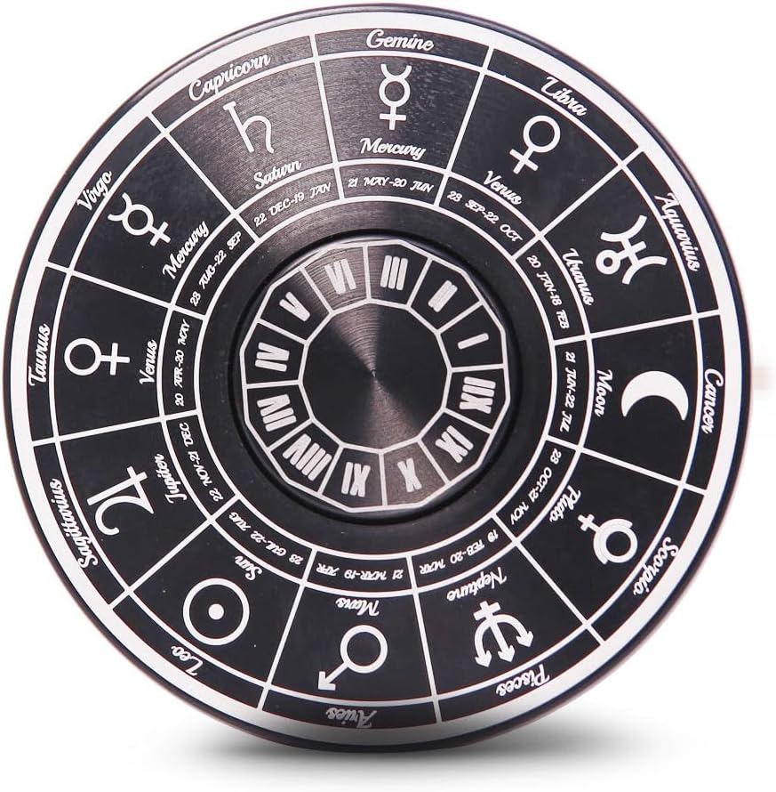 Fidget Toys Fidget Spinners for Kids 7 up Adults, Metal Spinning Spinner Top Toy, Anxiety Toys Stress Relief Reducer, Party Favors for Stuffers Tarot Constellation Spinning Tops Toys (Constellation)