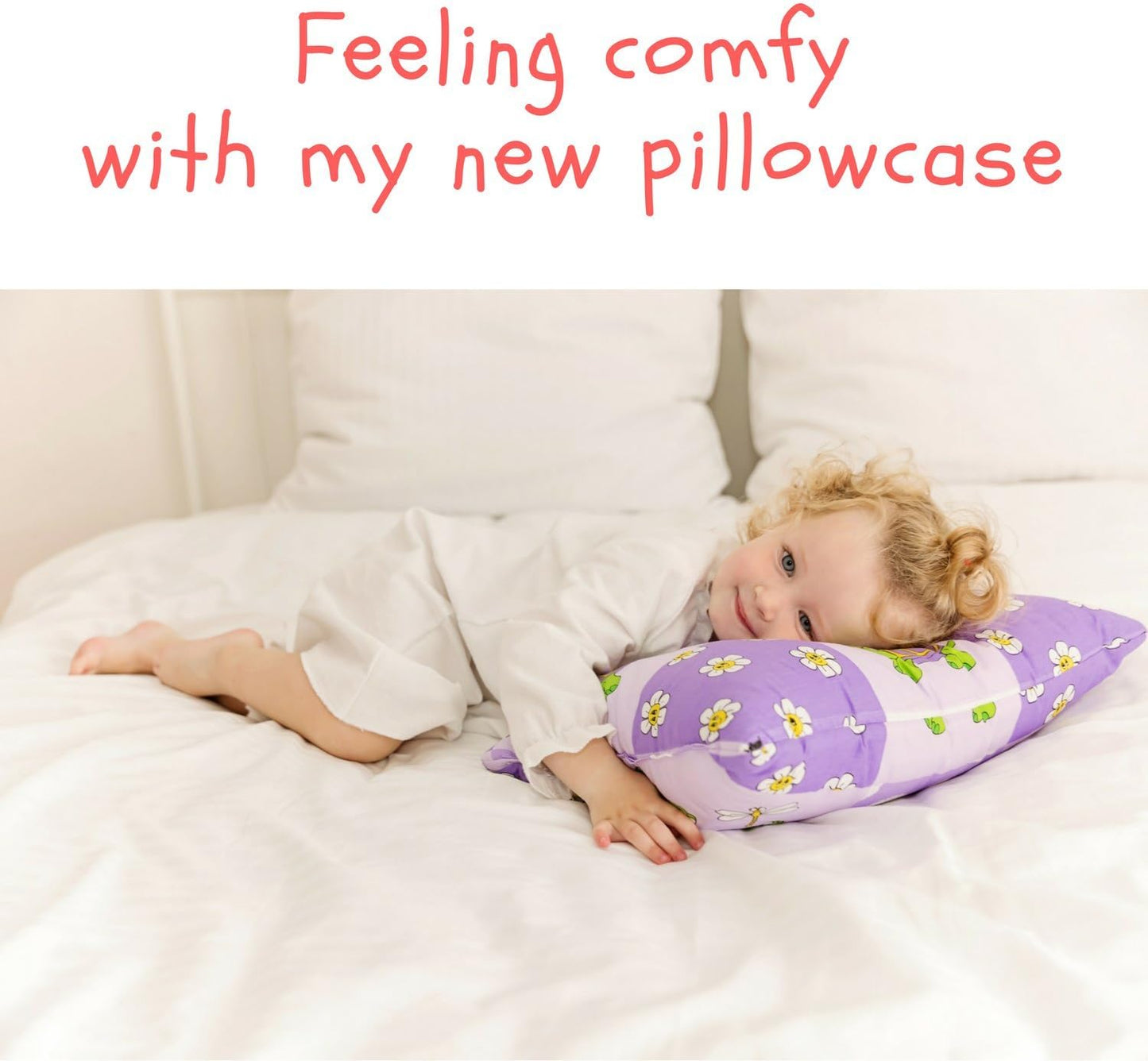 Toddler Pillowcase 13x18 by Comfy Turtles, 100 Natural Cotton, or Get a Smile from a Kid with Cute Animals of this Soft Pillow Cover for Boys and Girls (Mauve Turtles)