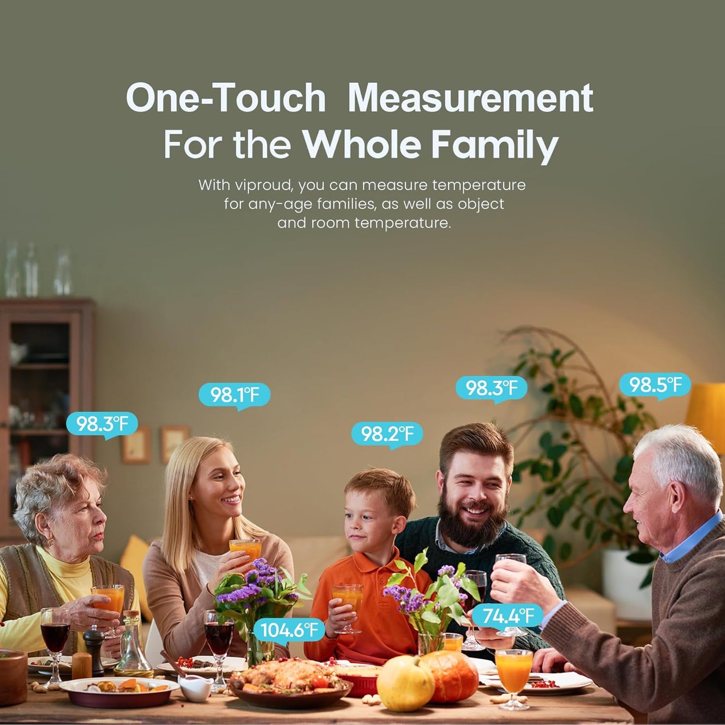 No-Touch Forehead Thermometer for Adults and Kids, Fast Accurate Baby Thermometer with Fever Alarm & Mute Mode - Take Quick Temperature Easily