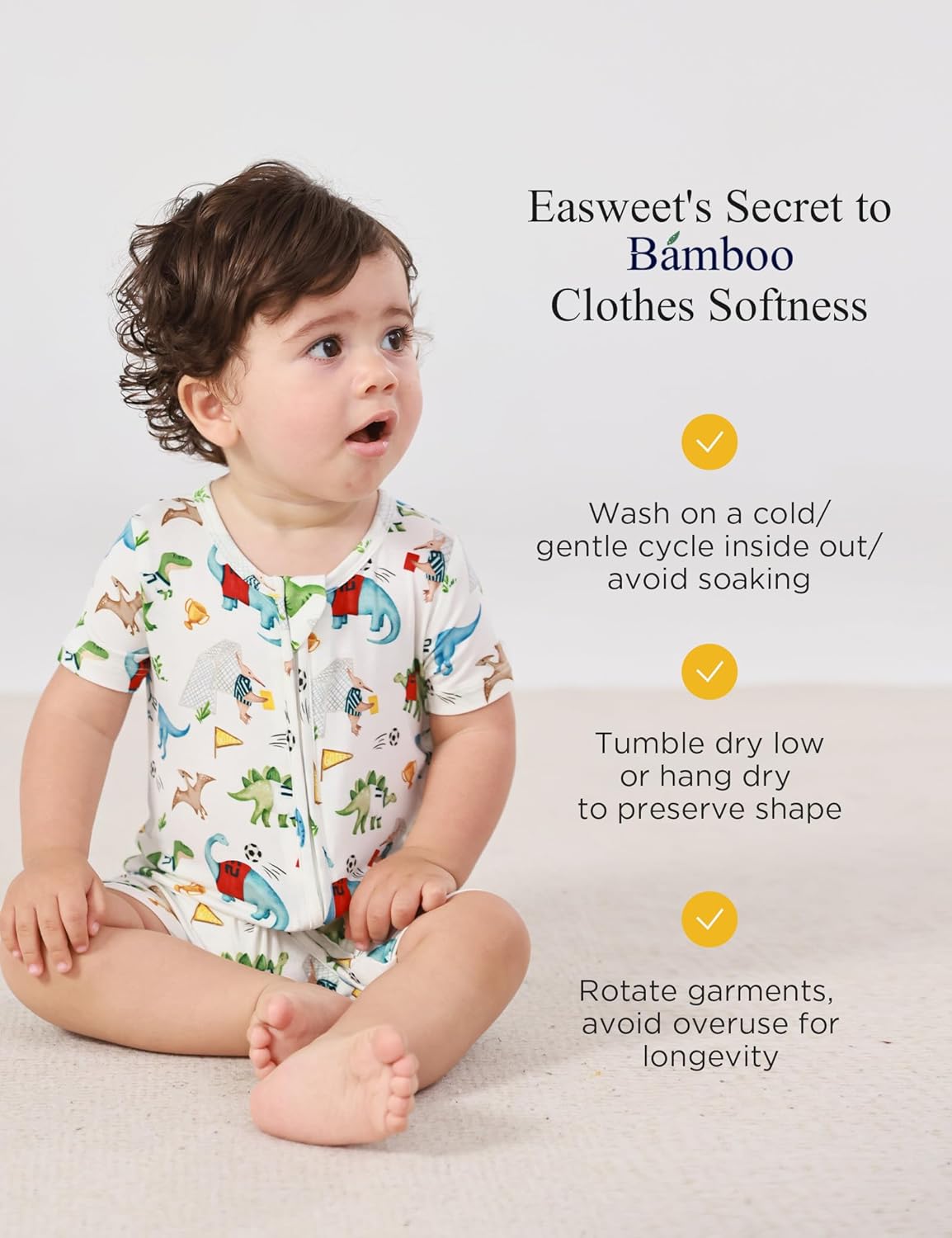 Baby Boys Bamboo Viscose Short Sleeve Romper Soft Comfy Infant Summer Jumpsuit