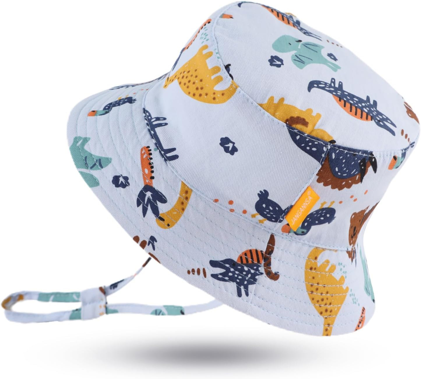 JANGANNSA Cotton Baby Sun Hat Infant Toddler Boys Girls Bucket Hats Summer Sun Protection Kids Beach Caps