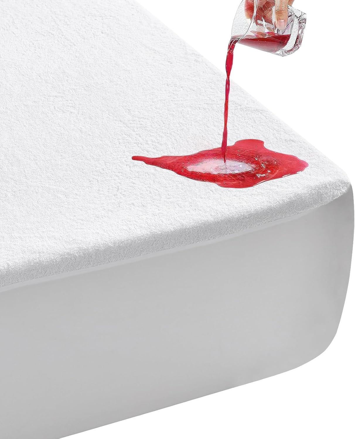 LAVANCE Premium Cotton Terry Mattress Protector – California King Size, Waterproof Soft Noiseless Dirt-Proof Washable Bed Mattress Cover