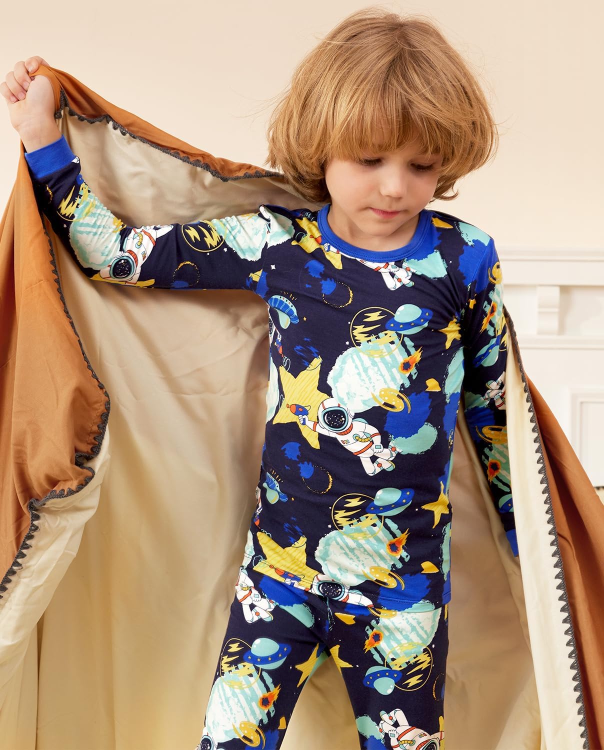 Bamboo Viscose Toddler Pajamas Boys Girls Baby 12M-8Y Pjs Sets Kids 2pcs Snug fit Long-Sleeve Sleepwear