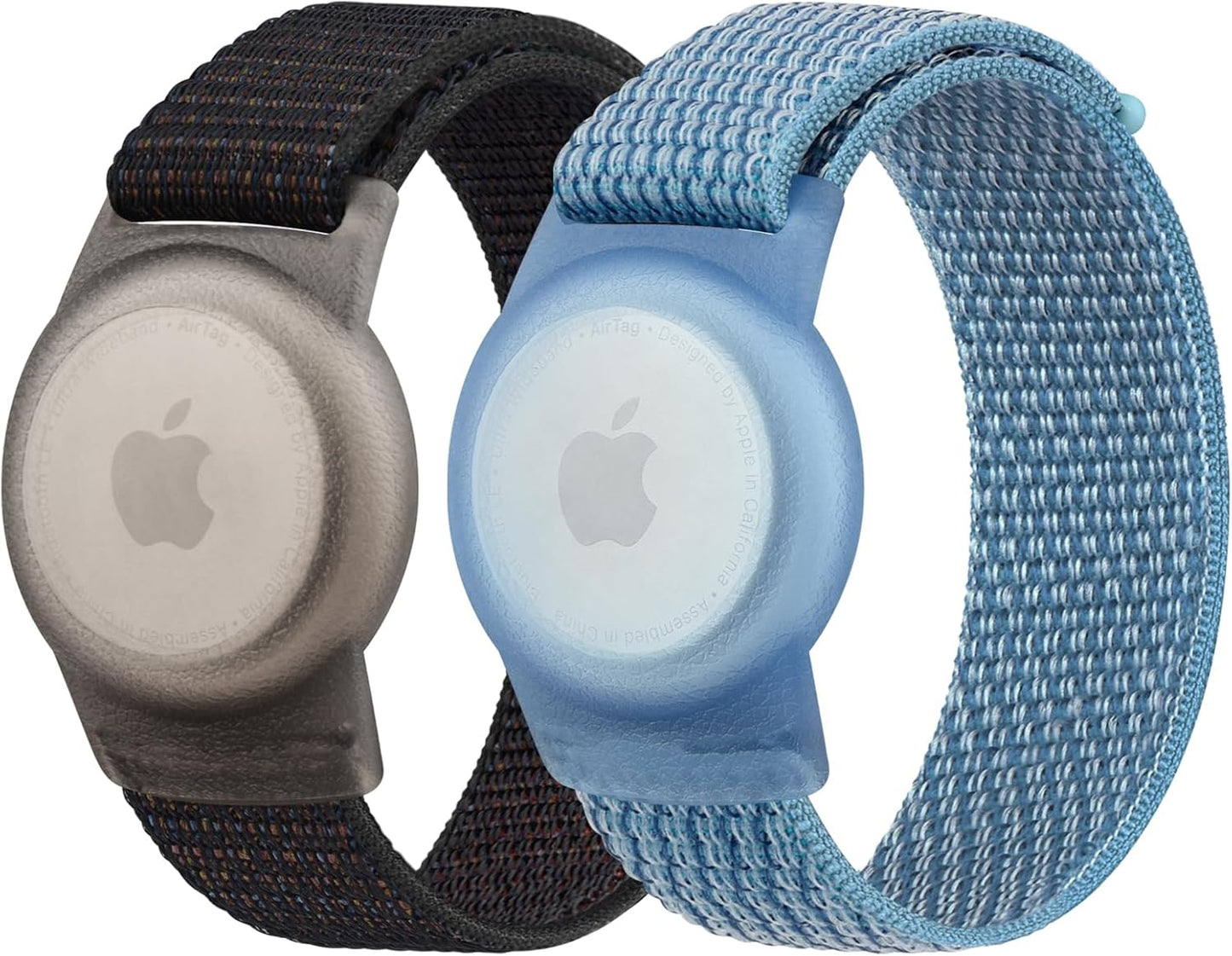 Vancle Kids Wristband for Apple AirTag, Protective Case for Air Tag GPS Tracker Holder with Nylon Bracelet, Adjustable Anti Lost Watch Band for Toddler Baby Children Elders