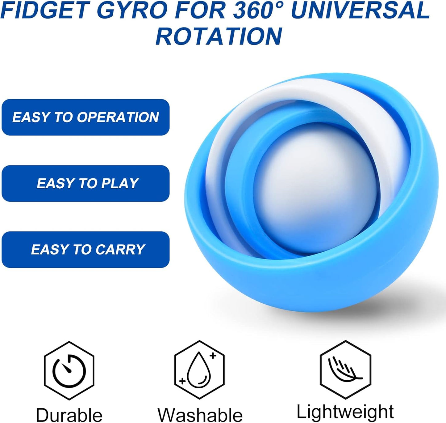 Fidget Toys for Kids, Fidget Gyro for Adults, Gifts for Boys Girls Teens Kids Christmas New Year Valentine's Day, ADHD Autism Stress Relief Finger Toys Classroom