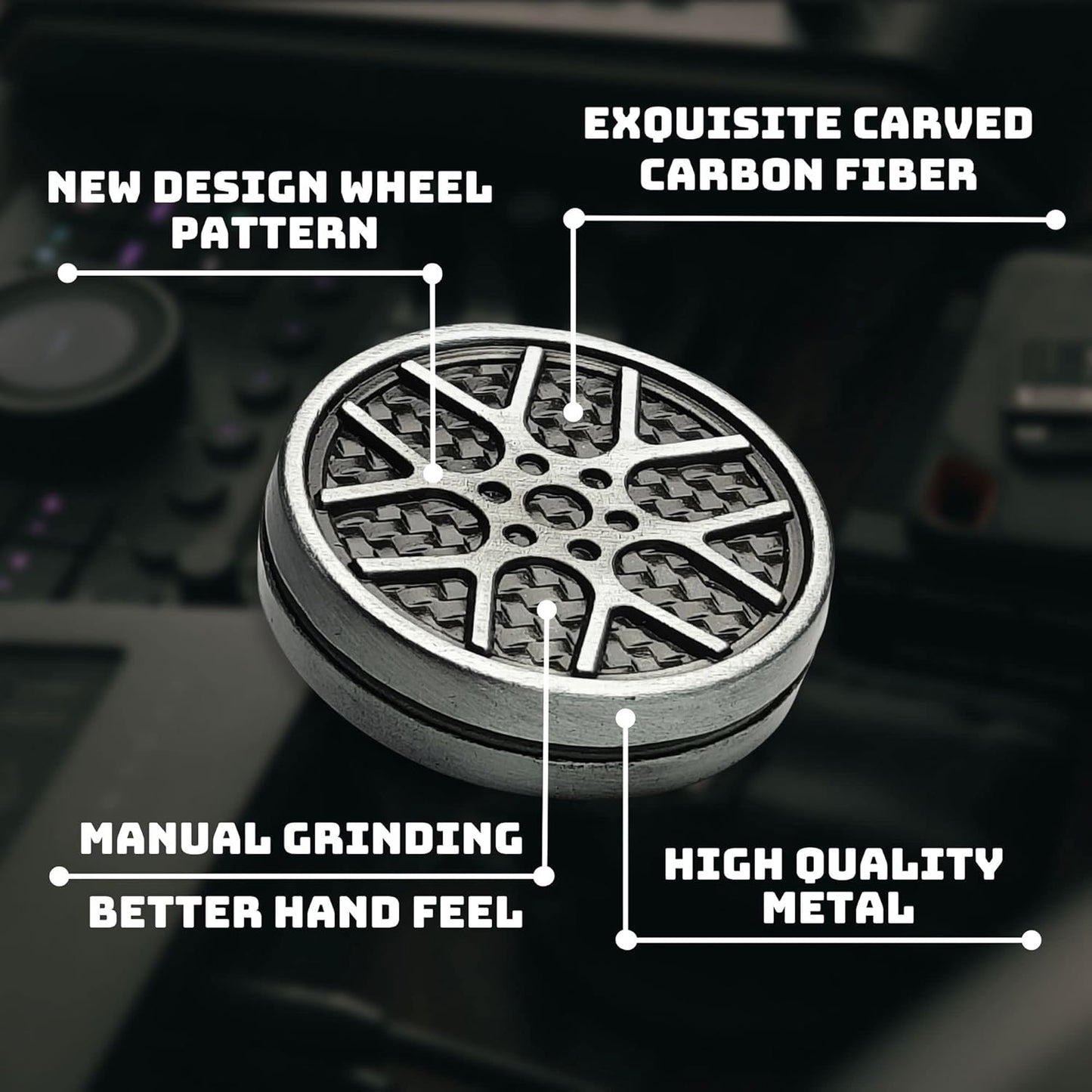 Metal Fidget Toys, Metal Fidget Slider ADHD Haptic Coin for Adults, Anxiety Relief Toy Fidget Clicker Slider EDC Men Desk Toy for Birthday Gift…