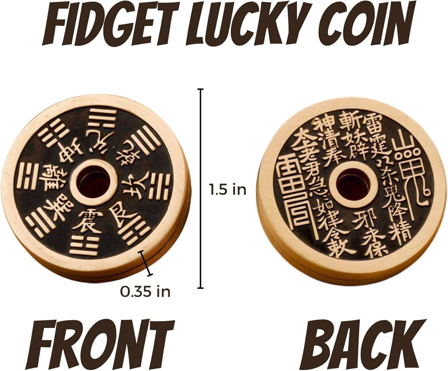 Haptic Coin Fidget Slider Fidget Coins EDC Fidget Lucky Coin Metal Fidget Toys for Adults ADHD Birthday Gift