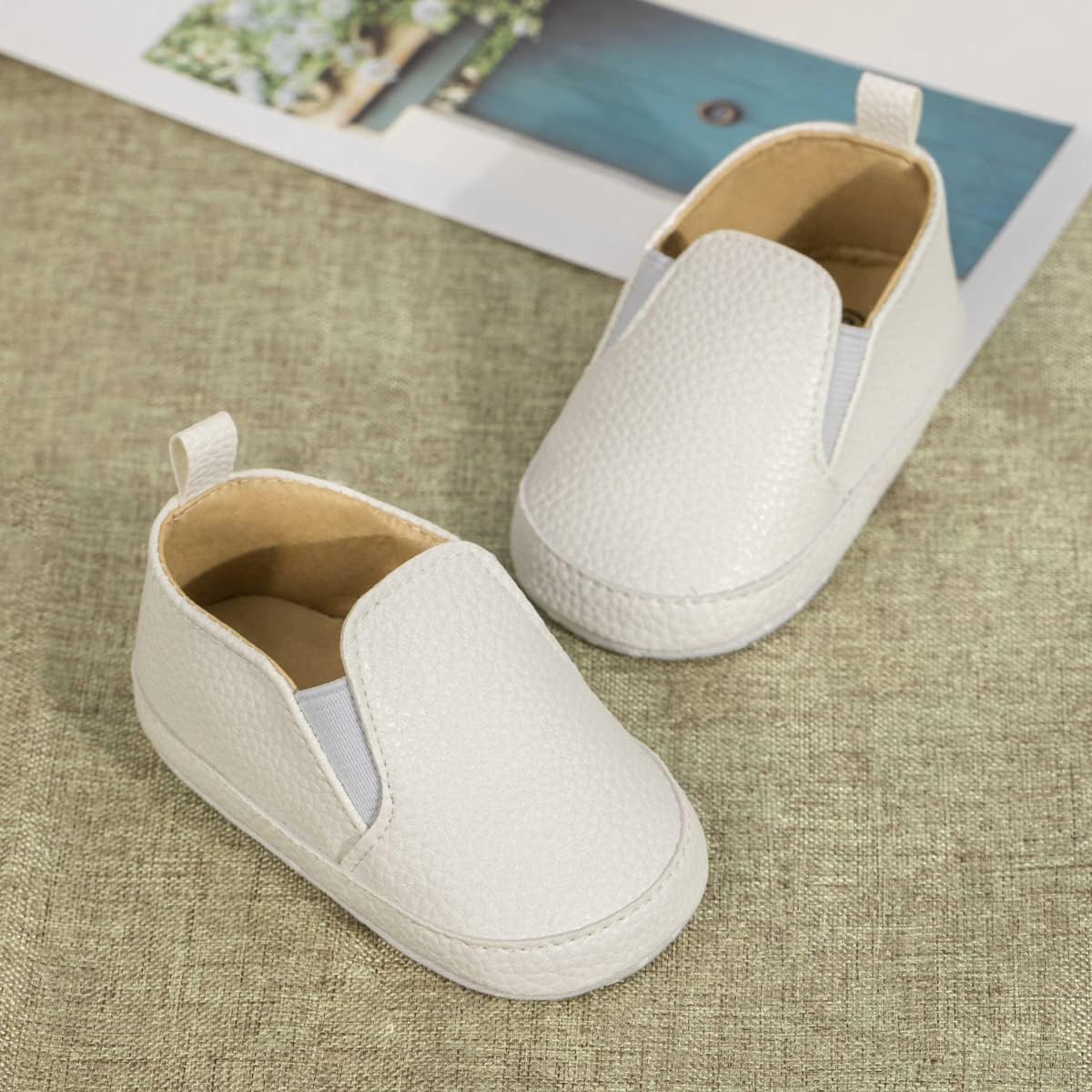 Morbido Infant Baby Boys Girls Canvas Sneaker Toddler Slip On Anti Skid Newborn First Walkers Candy Shoes for 0-18 Months