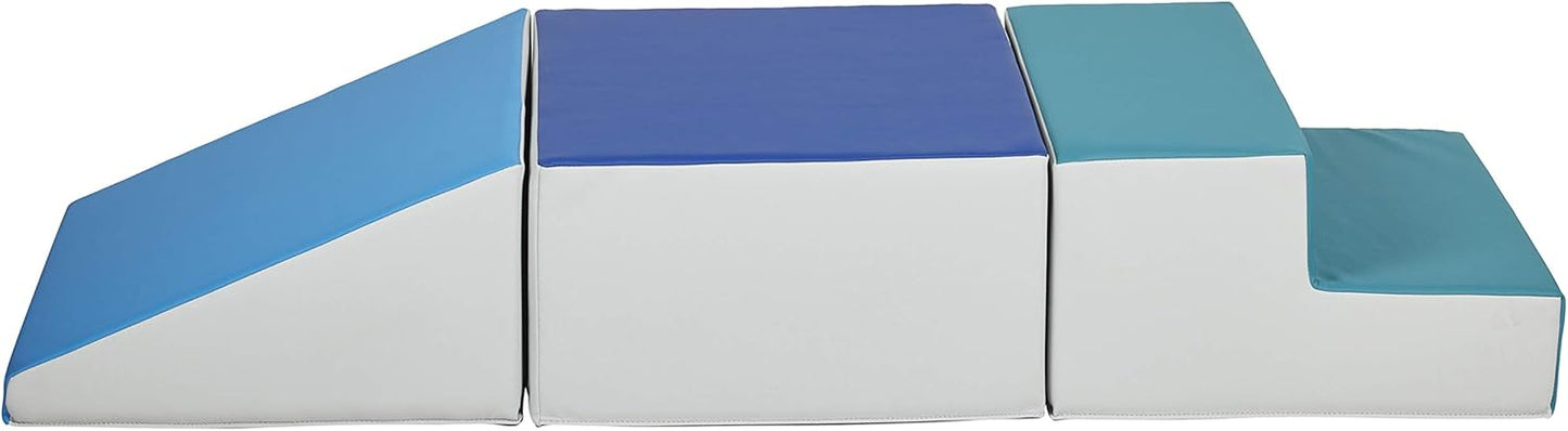 Factory Direct Partners 11618-CTNV SoftScape Toddler Playtime Climber, Indoor Active Play Structure (3-Piece Set) - Contemporary/Navy