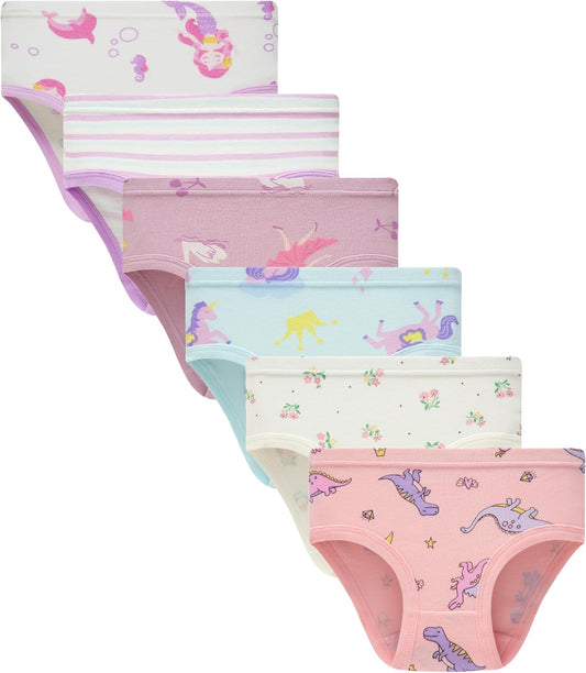 Hahan Girls Soft Panties Toddler Girls Cotton Underwear Kids Briefs