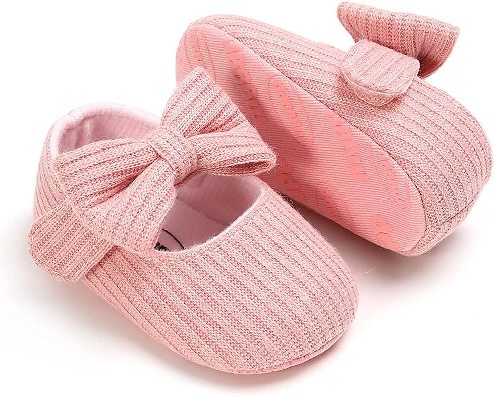 Baby Shoes Mary Jane Flats Non Slip Soft Sole Infant Toddler Sneakers First Walkers Party Christmas Dress Shoes