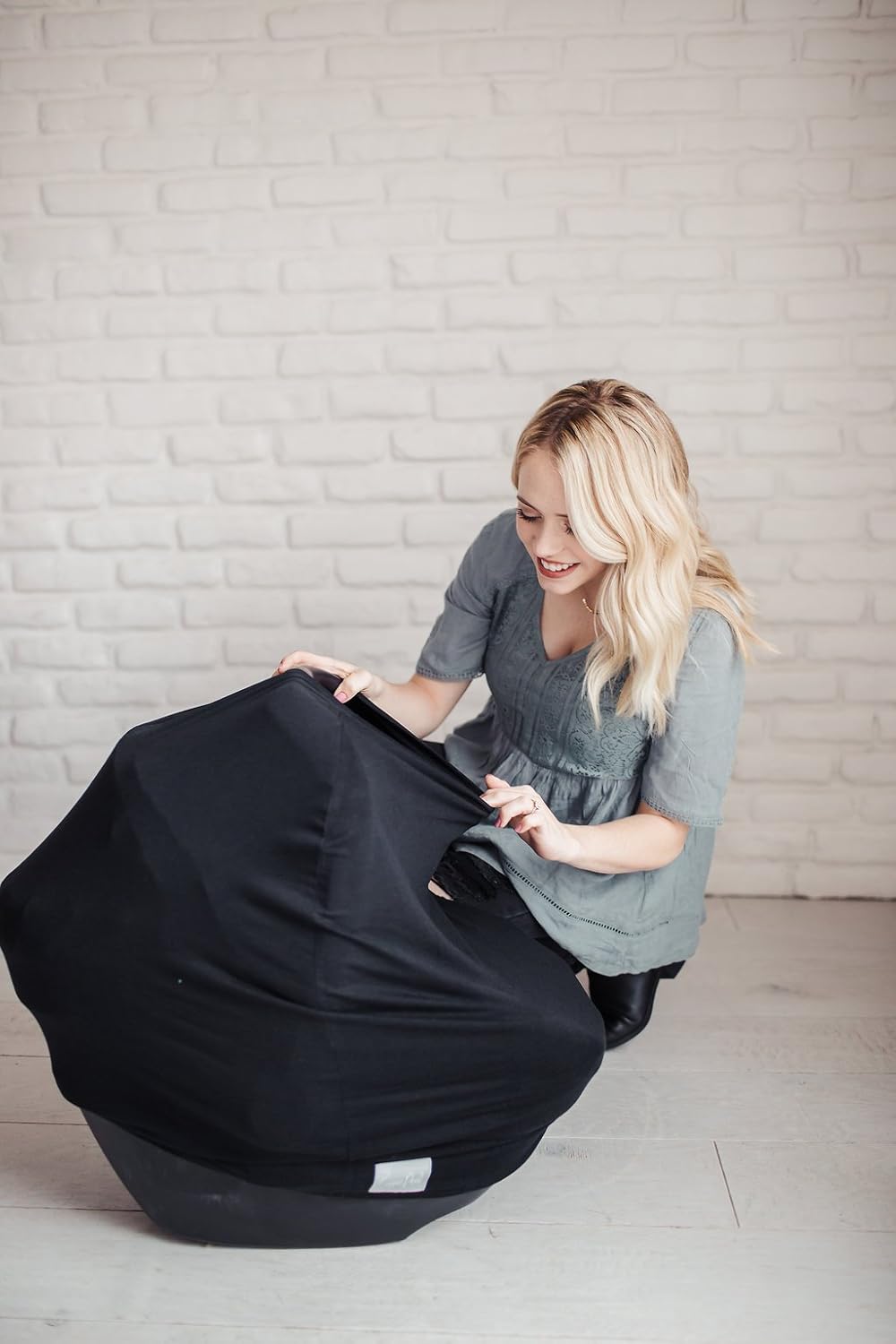 Copper Pearl Multi-Use Cover: Car Seat & Stroller Cover for Sun - Stretchy Fabric, All-Season Use, Stylish Designs, Easy Access for Moms - Midnight