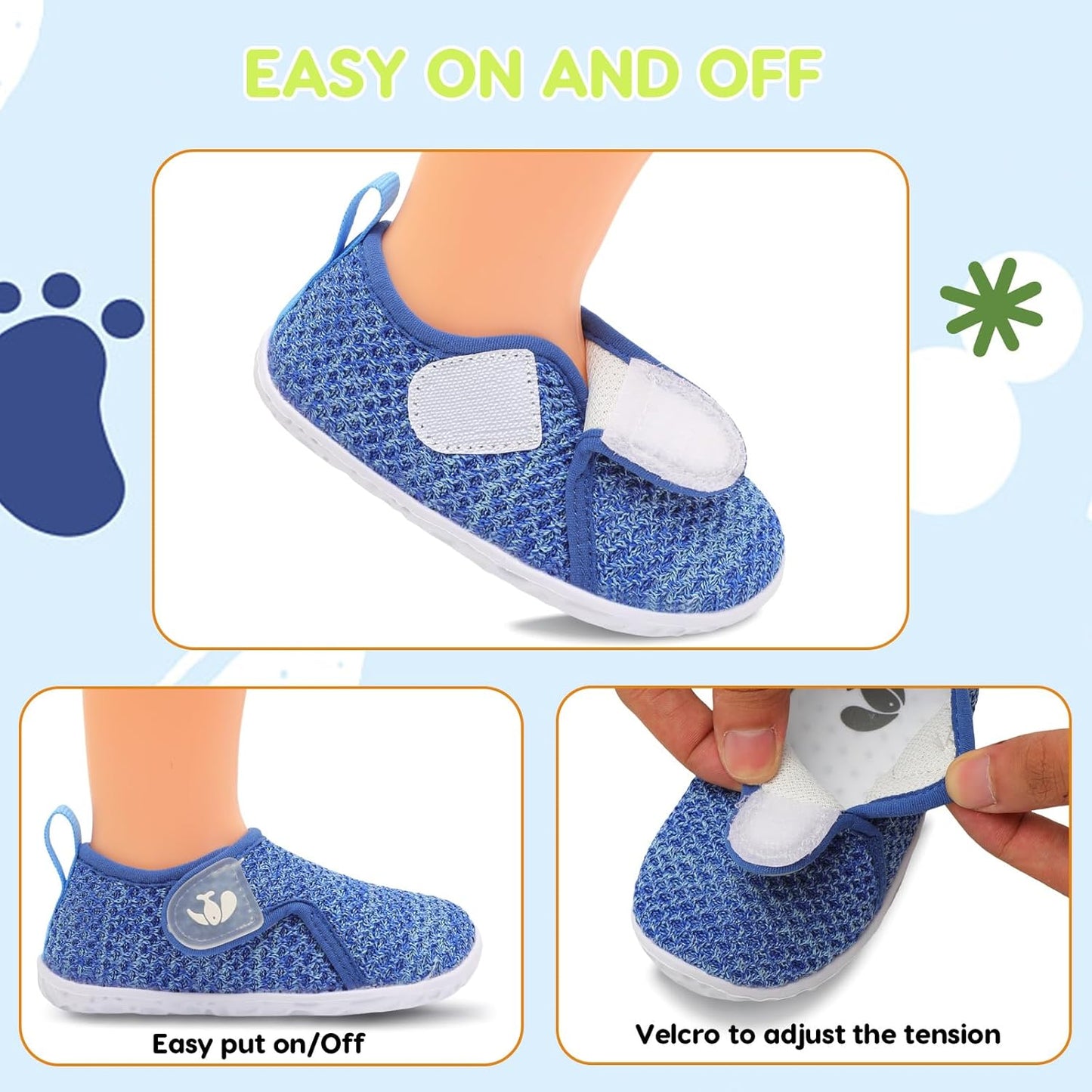 FEETCITY Baby Boys Girls First Walking Shoes Infant Sneakers Crib Shoes Breathable Lightweight Slip On Shoes