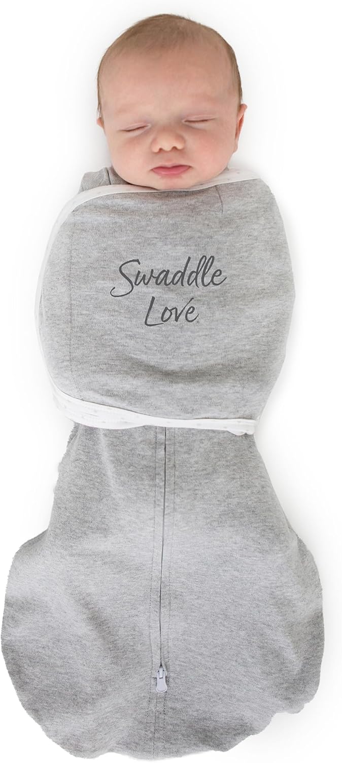 SwaddleDesigns 6-Way Omni Swaddle Sack Arms Up Swaddle for Newborn, More Options to Calm Startle Reflex, Improves Sleep