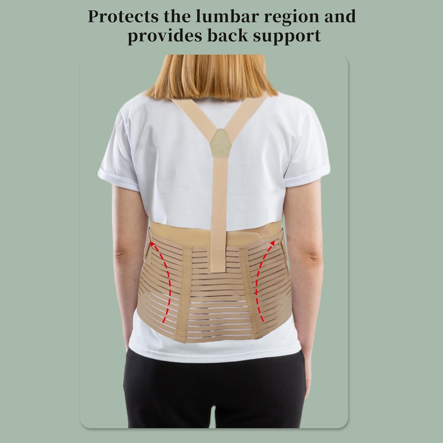 Pregnancy Belly Band, Shoulder Strap Belly Support Brace, Pregnancy Support Belt, Lightweight Abdominal Binder, for Abdomen, Flesh Color, Small, 1 Set