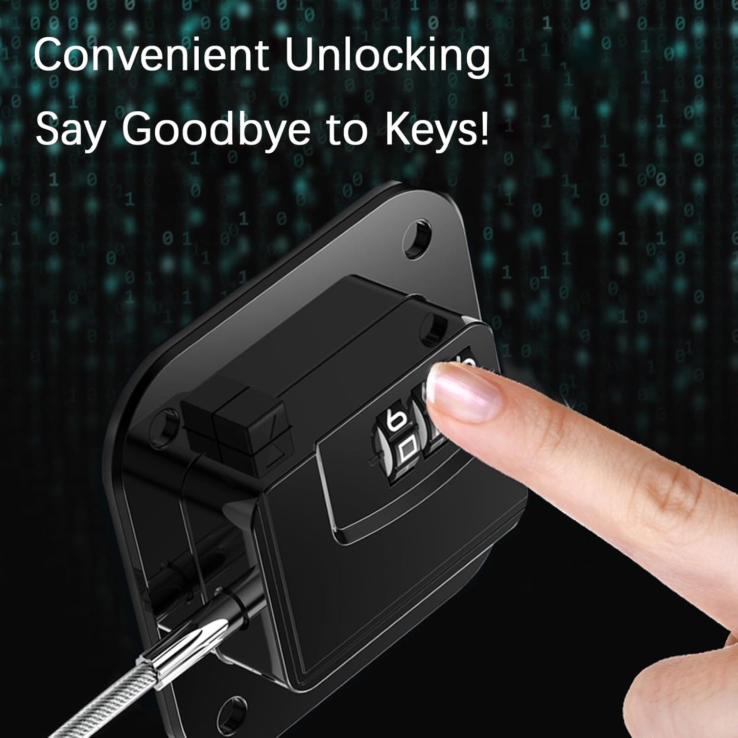 Refrigerator Lock (4 Pack), Heavy Duty Combination Fridge Lock, for Fridge, Cabinets, Window, Drawers and Child Safety Cabinet Lock, Strong Non-Marking Adhesive No Drilling (Black)