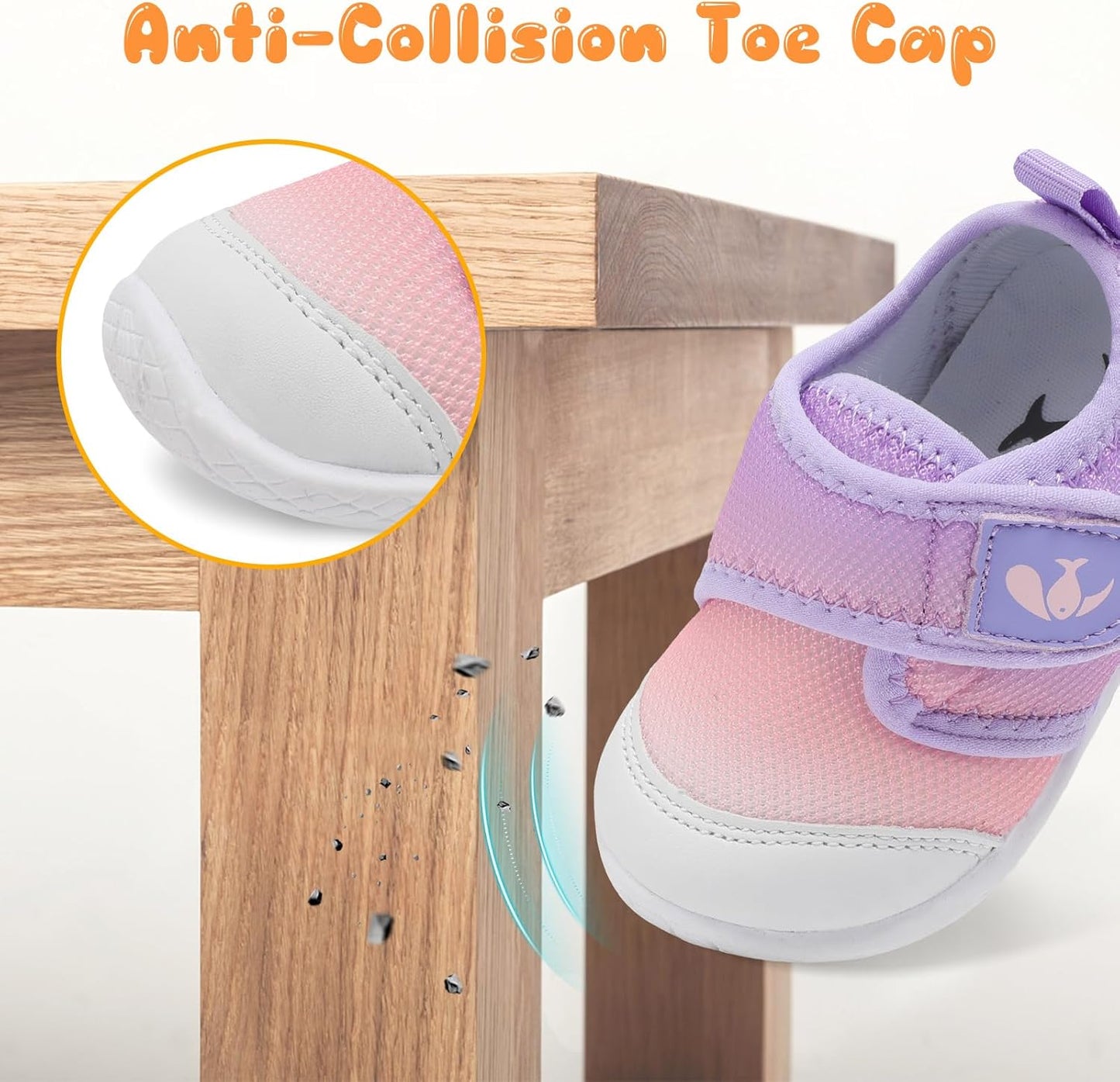 FEETCITY Baby First Walking Shoes Boys Girls Infant Sneakers Crib Shoes Breathable Lightweight Slip On Shoes