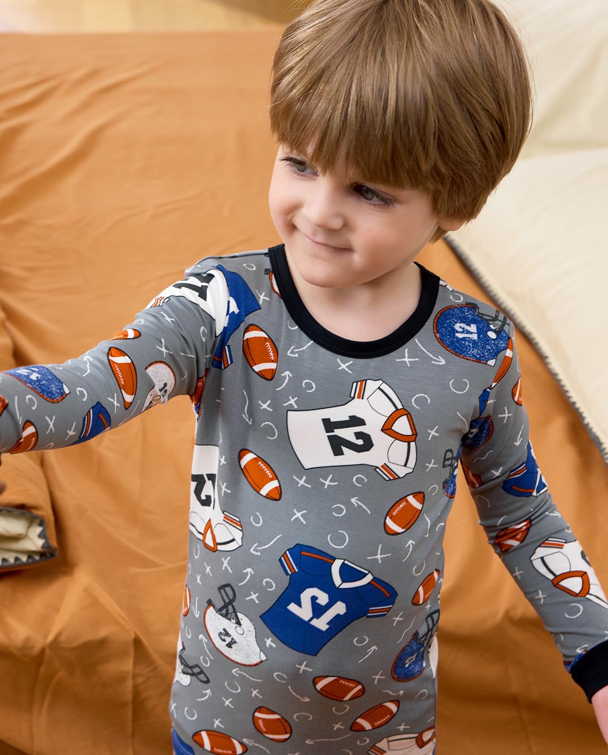 Bamboo Viscose Toddler Pajamas Boys Girls Baby 12M-8Y Pjs Sets Kids 2pcs Snug fit Long-Sleeve Sleepwear