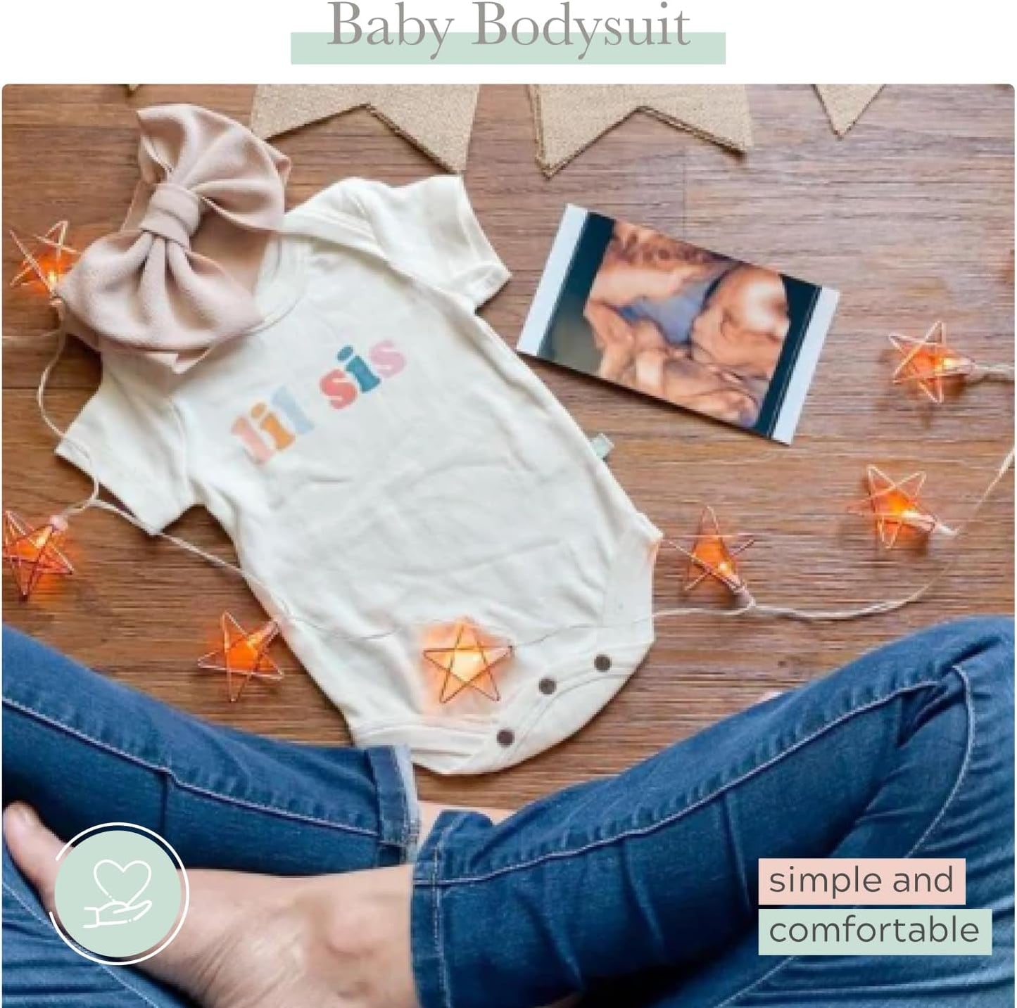 Finn + Emma Organic Cotton Graphic Baby Onesie - Gender Neutral Bodysuits for Babies 0-12 Months in Multiple Sizes and Styles