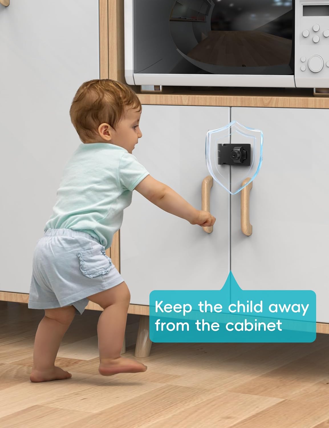 4 Inch Keyed Hasp Lock for Cabinets & Small Doors, Twist Knob Design, Heavy Duty Zinc Alloy with Chrome-Plated Iron, Includes Keys & Screws, Black