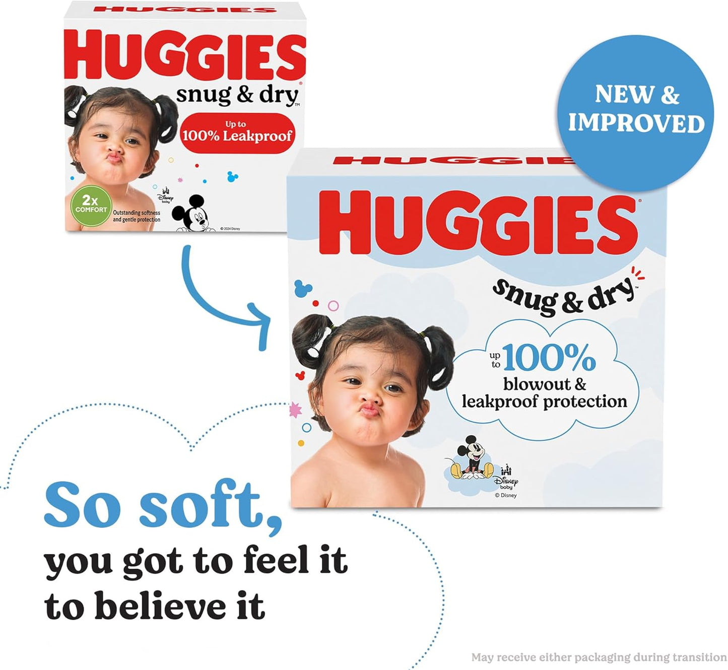 Huggies Size 6 Diapers, Snug & Dry Baby Diapers, Size 6 (35+ lbs), 112 Count, Packaging May Vary