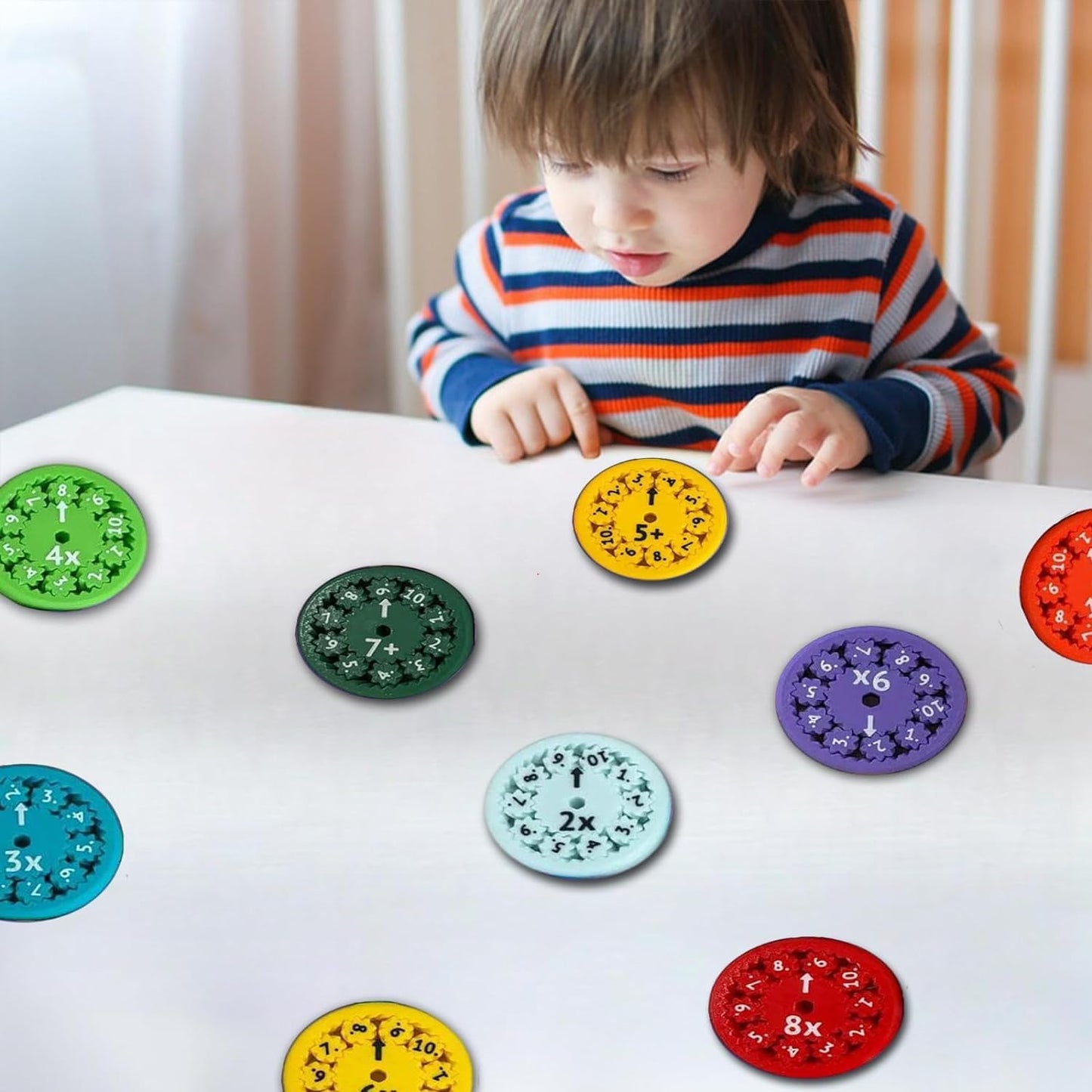 Math Facts Fidget Spinners, Multicolored Math Facts Fidget Spinners, Math Fact Fidget Spinners, Fidget Spinners for Kids, Math Games, Fidgeters Who are Learning Math (Add Or Subtract 9pcs)