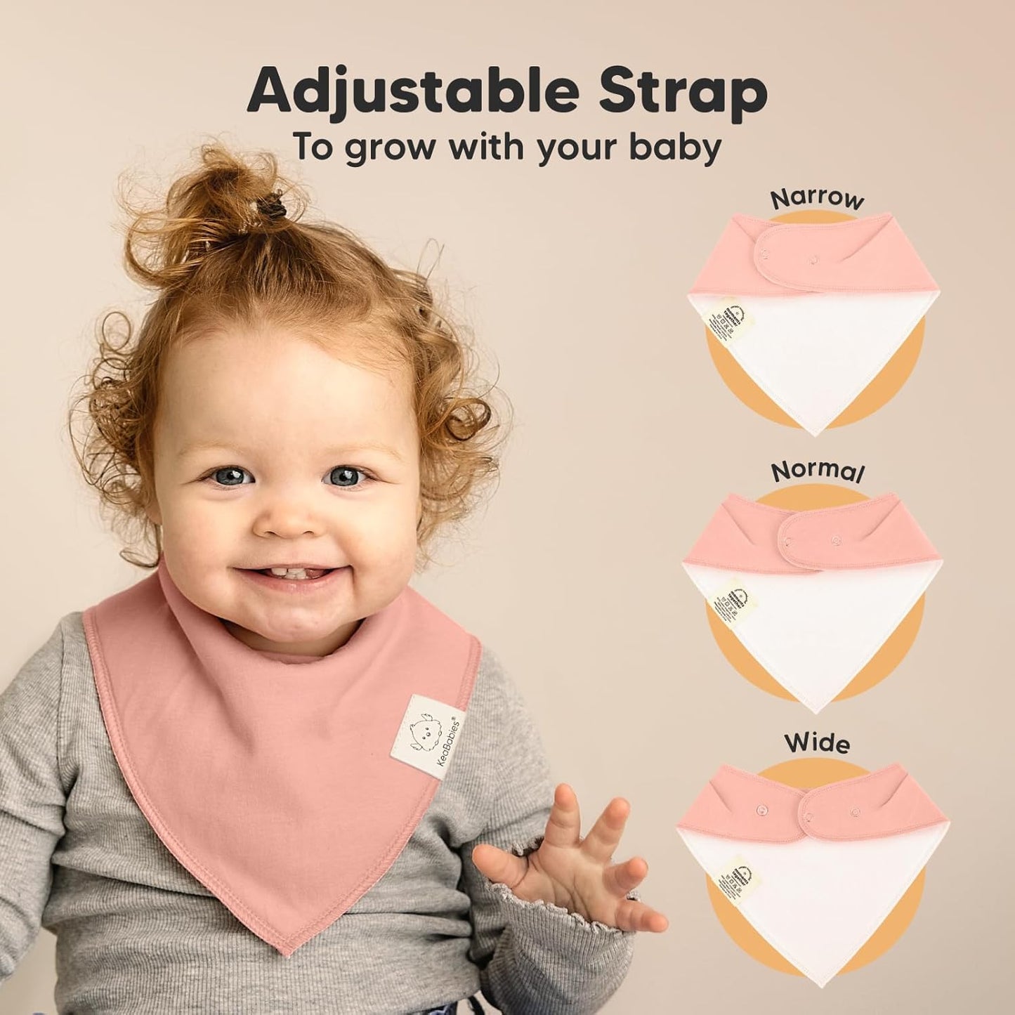 8-Pack Organic Baby Bandana Bibs for Girls - Super Absorbent Triangle Baby Bibs for Drooling and Teething Infant, 100% Cotton Extra Soft for Newborn, Infant 0-36 Months (Mauve)