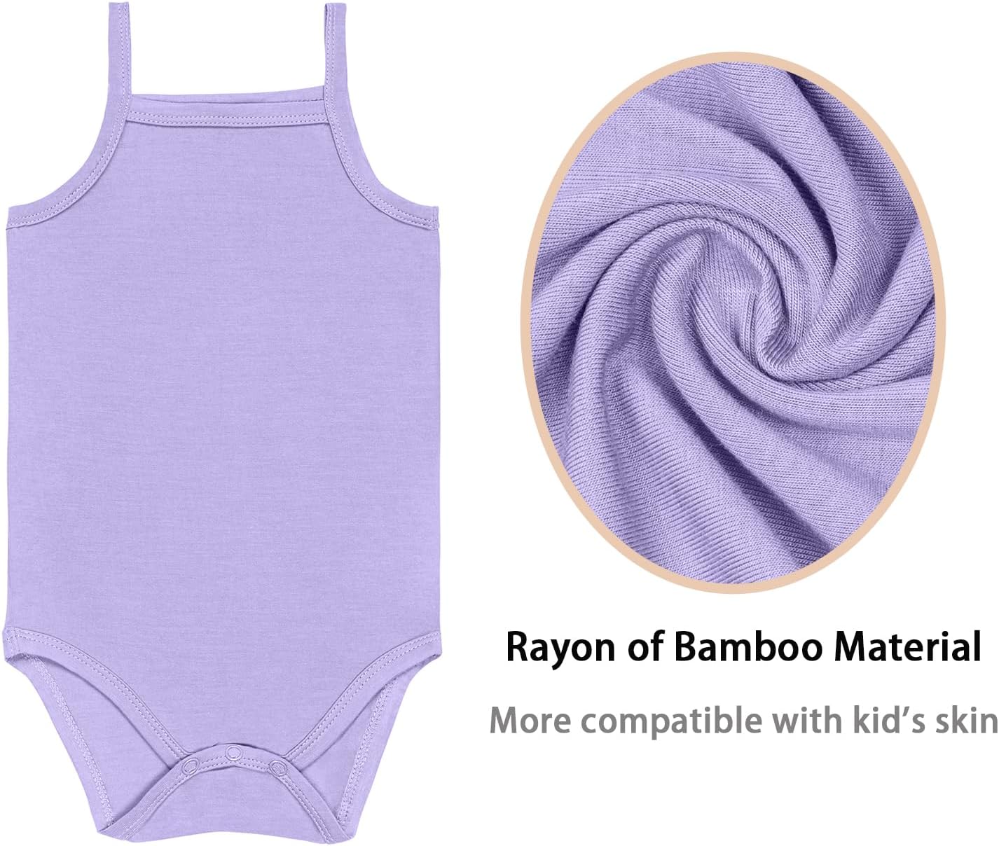 GUISBY Rayon Made from Bamboo Undershirt boy Girl Bodysuit for baby 3-Packs