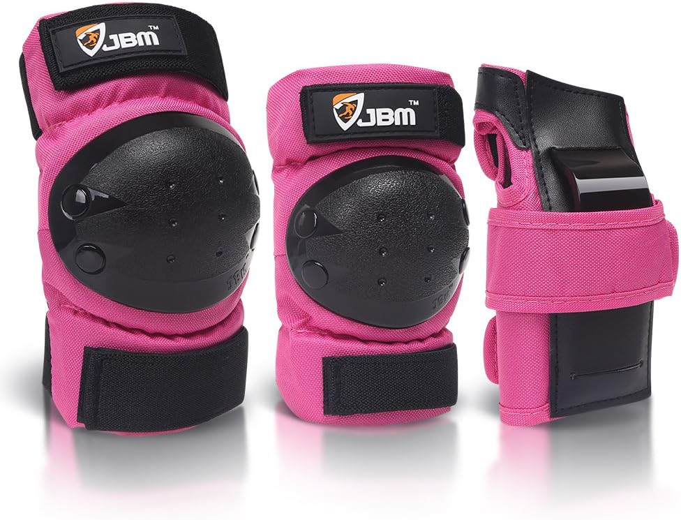 JBM Adult & Kids Knee Pads Elbow Pads and Wrist Guards for Inline Skating, Roller Skating, Skateboarding, Scootering