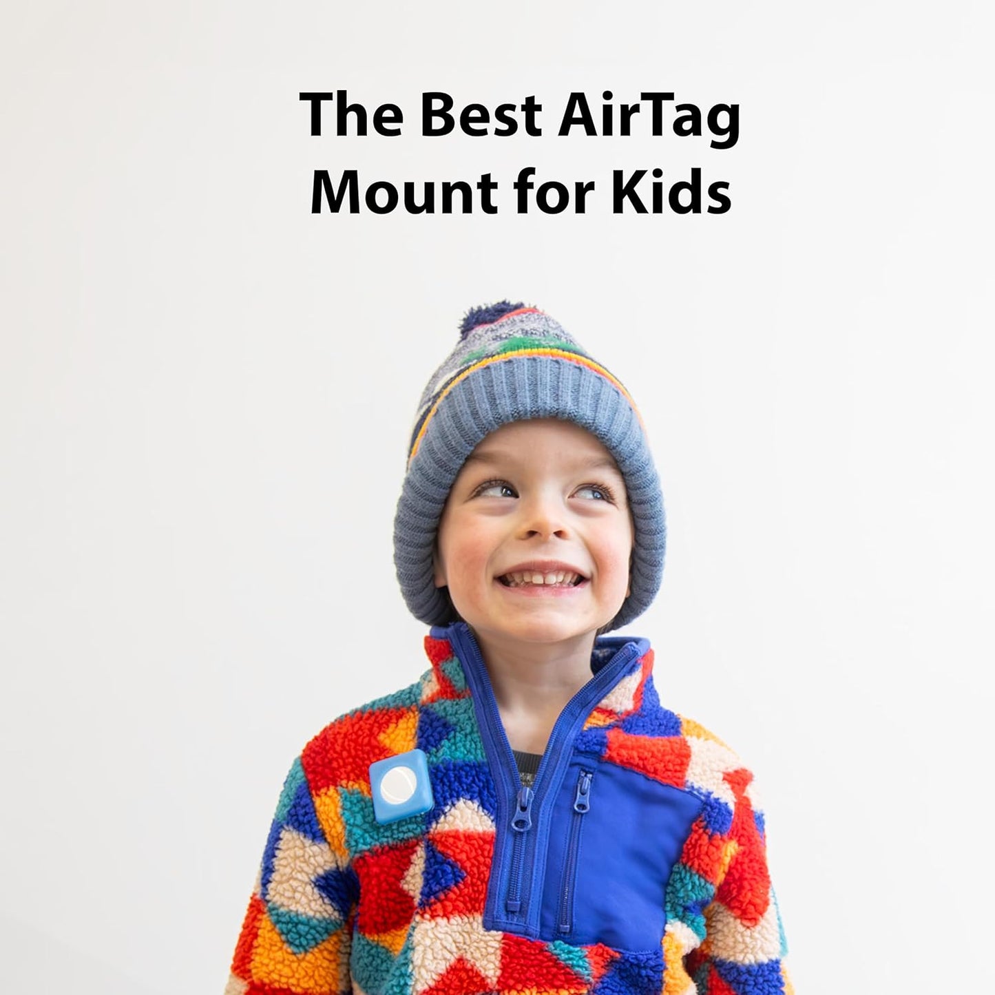 TagVault™ AirTag Dual Safety Pin (2 Pack) - The Most Secure AirTag Holder for Kids | Low-Profile, Doesn't Dangle | Elevation Lab (White, Black)